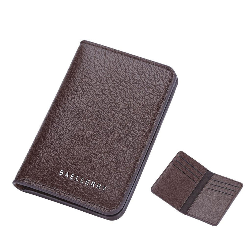 Lightweight Litchi Pattern Card Holder Coffee