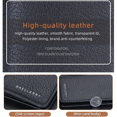 Lightweight Litchi Pattern Card Holder Coffee