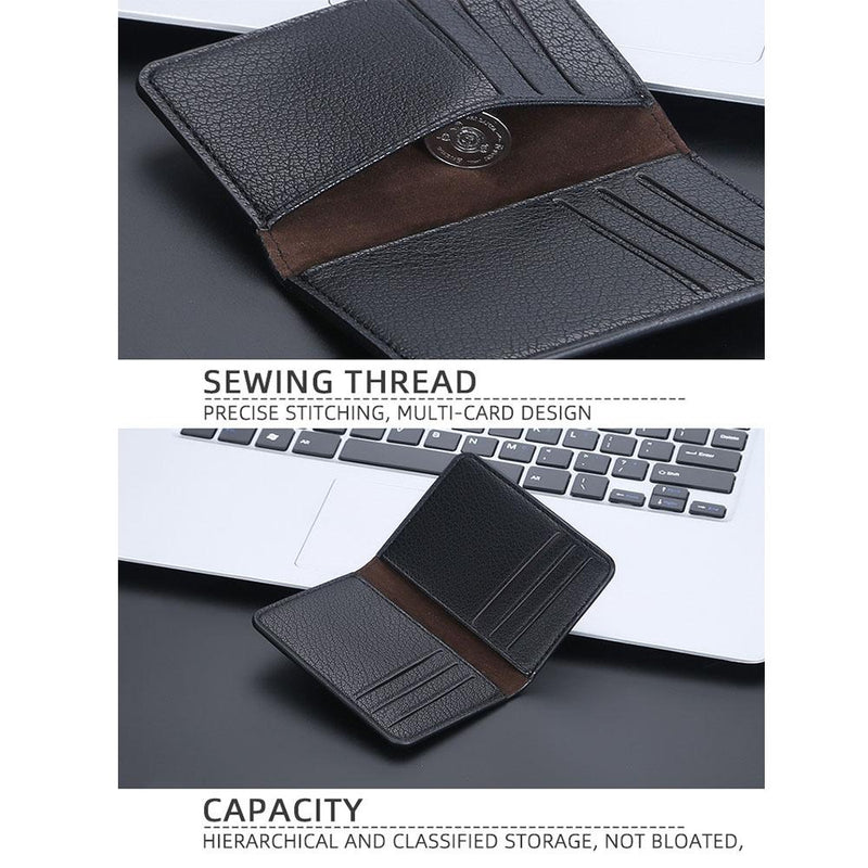 Lightweight Litchi Pattern Card Holder Coffee