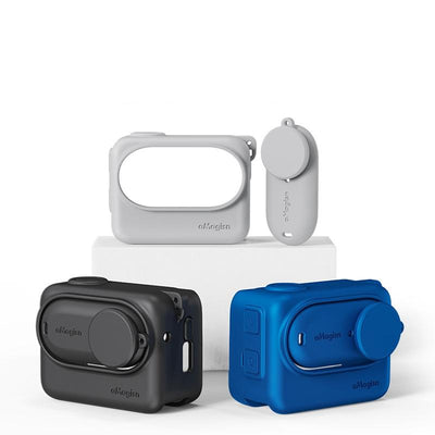 Amagisn Silicone Body Cover for Insta360 Go 3 with Lanyard - Blue