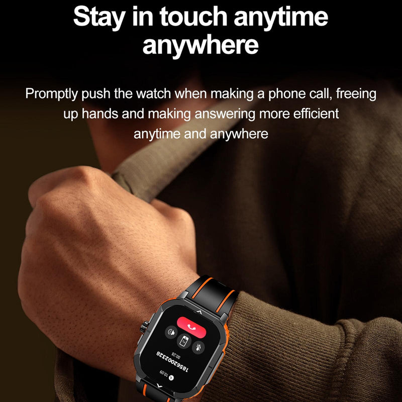 2.06 Inch Bt5.3 Ip68 Sport Smart Watch Bluetooth Call / Message / Health - Red