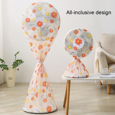60x148cm Long All Round 3d Fan Dust Cover - Red Flower
