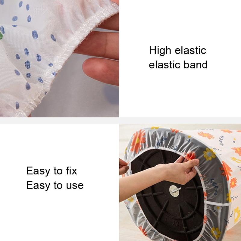 60x148cm Long All Round 3d Fan Dust Cover - Red Flower