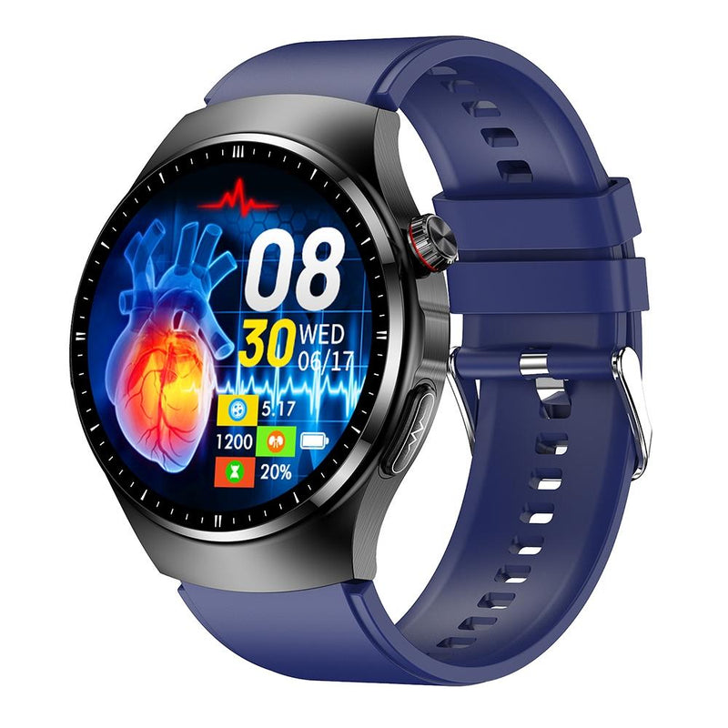 1.39 Inch Ip67 Waterproof Sports Health Monitoring Smart Bluetooth Calling Watch - Blue Silicone