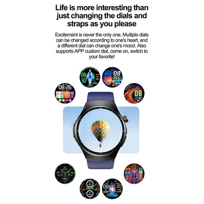 1.39 Inch Ip67 Waterproof Sports Health Monitoring Smart Bluetooth Calling Watch - Blue Silicone