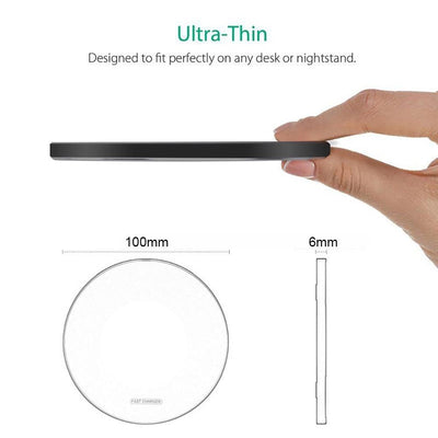 20W Ultra Thin Qi Wireless Charger - Black