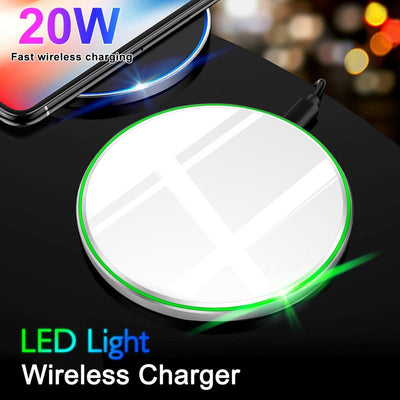20W Ultra Thin Qi Wireless Charger - Black