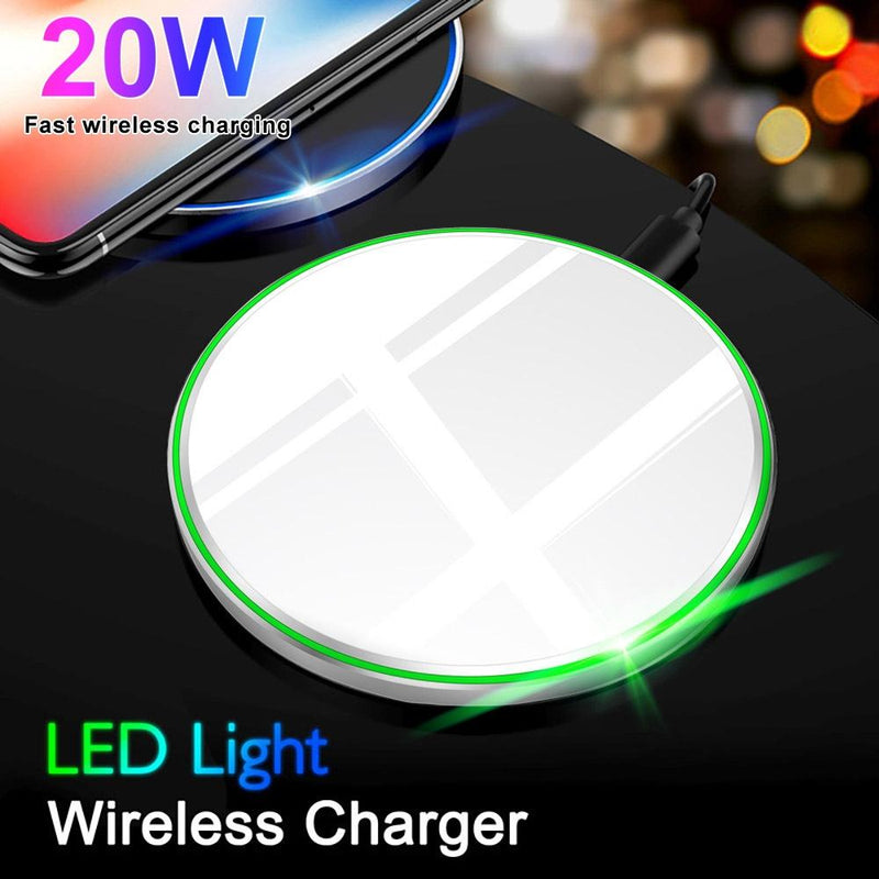20W Ultra Thin Qi Wireless Charger - Black