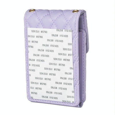 Vertical Card Bag With Metal Buckle For Mobile Phones - Pink