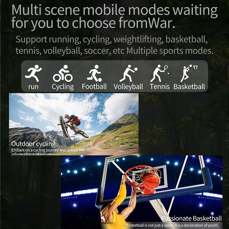 2.01 Inch Bluetooth Call Smart Watch Support Heart Rate / Blood Oxygen - Silver Orange