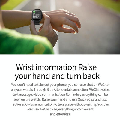 2.01 Inch Bluetooth Call Smart Watch Support Heart Rate / Blood Oxygen - Silver Orange