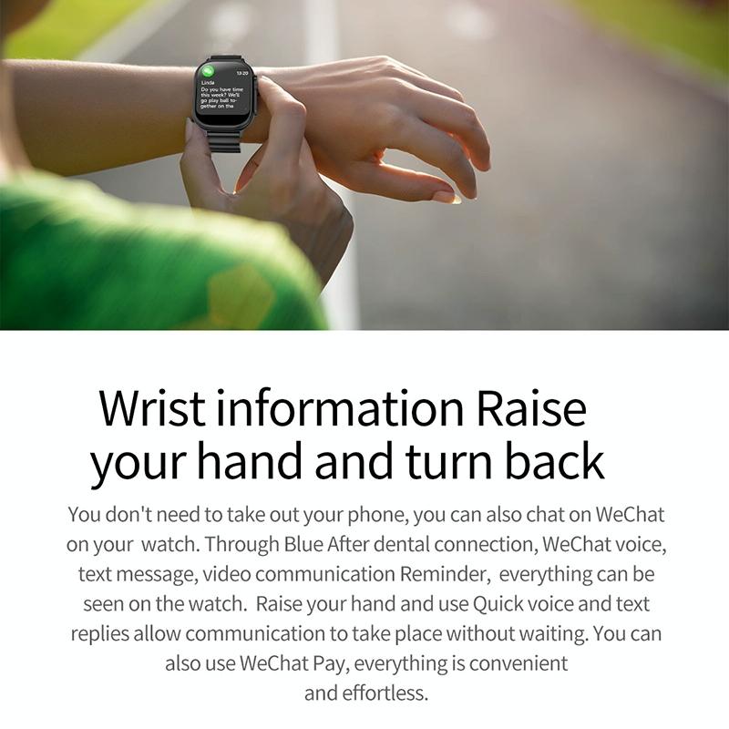 2.01 Inch Bluetooth Call Smart Watch Support Heart Rate / Blood Oxygen - Silver Orange