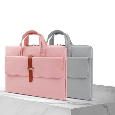 13-13.3 Inch Pink Pu Waterproof Laptop Bag - Durable and Stylish