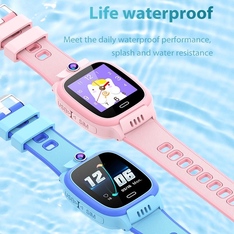 1.44 Inch 4G Video Call Waterproof Smart Children Phone Watch With Sos Function - Blue
