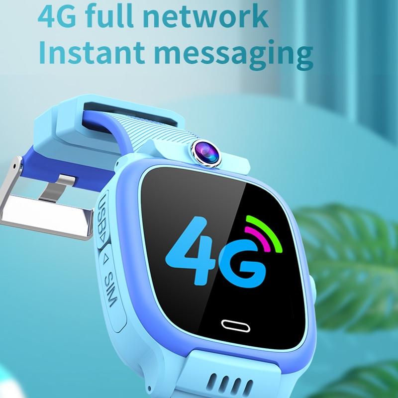 1.44 Inch 4G Video Call Waterproof Smart Children Phone Watch With Sos Function - Blue