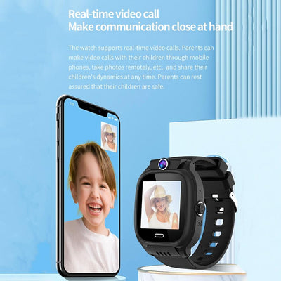 1.44 Inch 4G Video Call Waterproof Smart Children Phone Watch With Sos Function - Blue