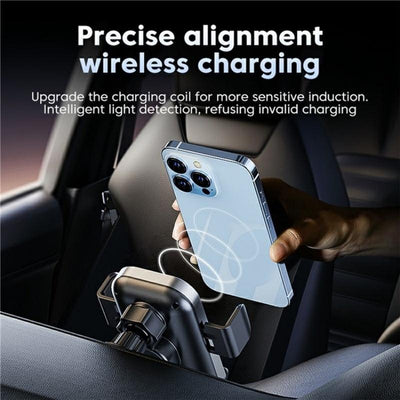 Touch-sensing Car Vent Wireless Charger Holder - X12 - Silver