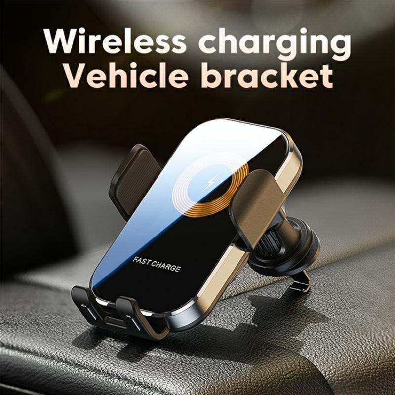 Touch-sensing Car Vent Wireless Charger Holder - X12 - Silver