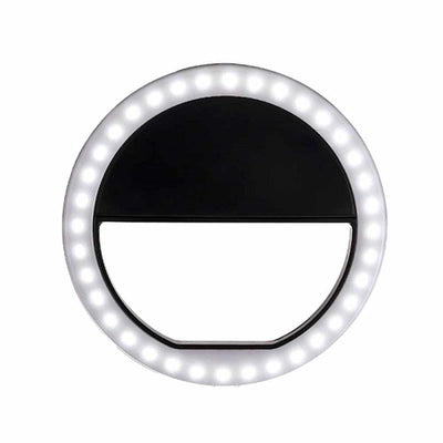 Ring-Shaped Selfie Light For Live Photography - Led Flashlight - Black