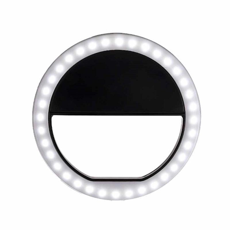 Ring-Shaped Selfie Light For Live Photography - Led Flashlight - Black
