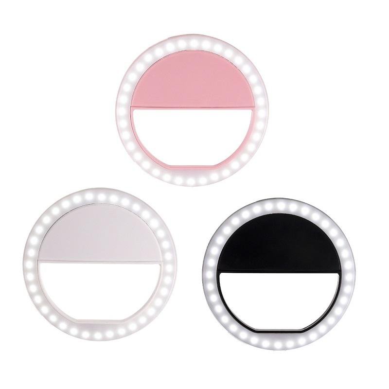 Ring-Shaped Selfie Light For Live Photography - Led Flashlight - Black