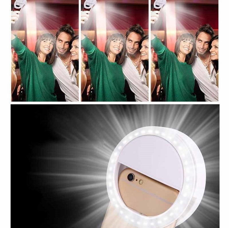 Ring-Shaped Selfie Light For Live Photography - Led Flashlight - Black