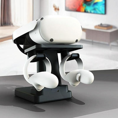 Universal Vr Headset Handle Bracket - Compatible With Pico4 Meta Quest Rift S Htc - White