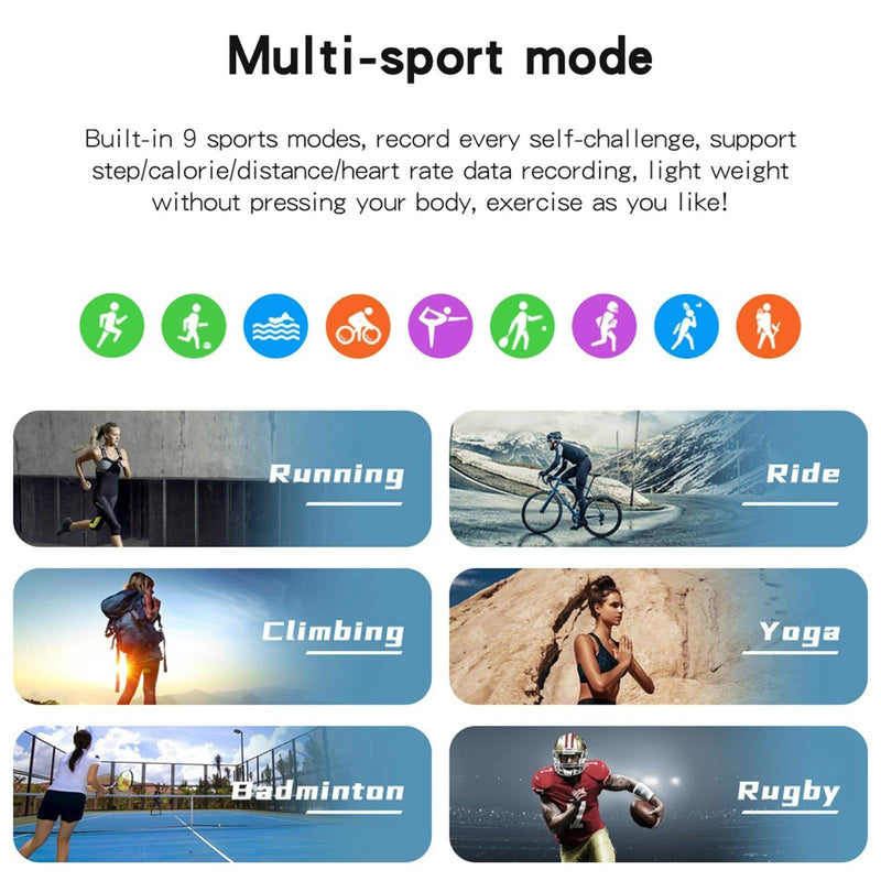 1.32 Inch Ips Hd Screen Smart Watch Support Bluetooth Calling / Blood Pressure Monitoring - Black