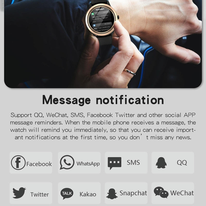 1.32 Inch Ips Hd Screen Smart Watch Support Bluetooth Calling / Blood Pressure Monitoring - Black