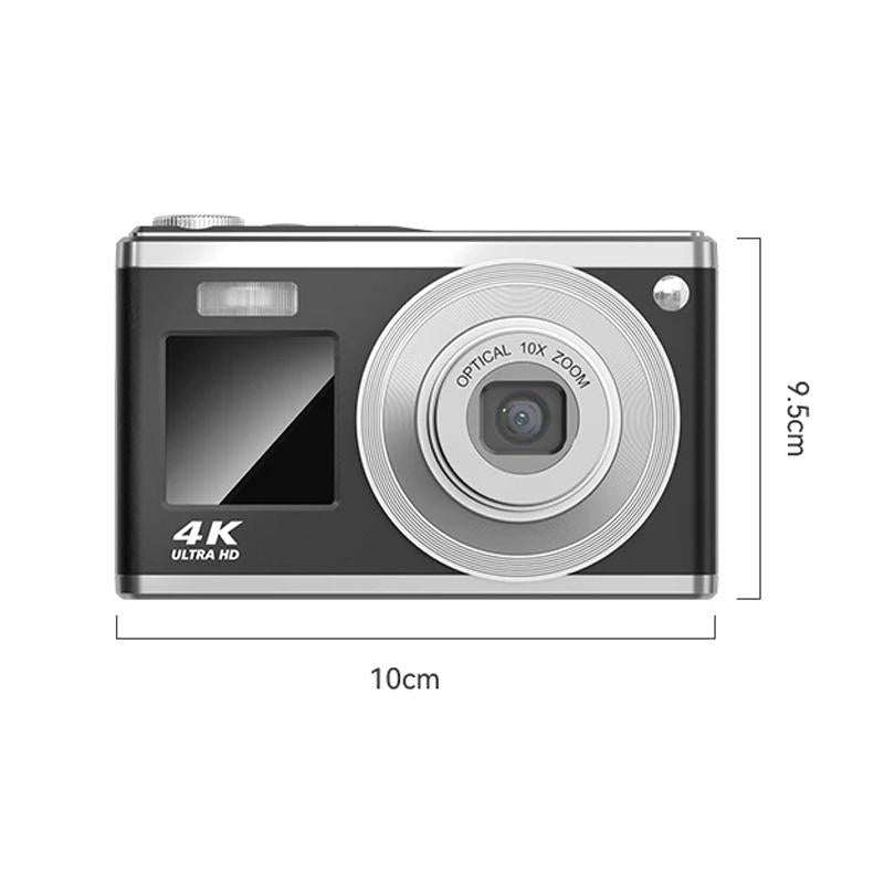 4K Hd Optical Zoom Digital Camera 60Mp Dual Screen Selfie Camera No Memory - White