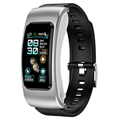 1.08 Inch Waterproof Smart Watch With Bluetooth Call - Silver