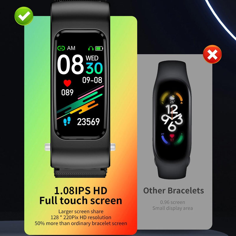 1.08 Inch Waterproof Smart Watch With Bluetooth Call - Silver