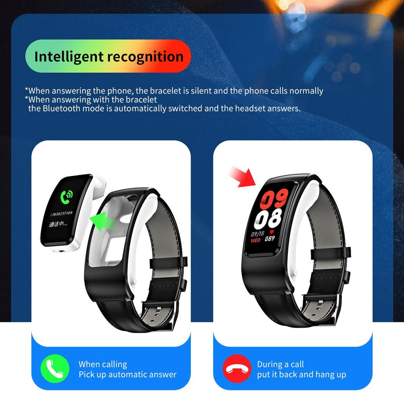 1.08 Inch Waterproof Smart Watch With Bluetooth Call - Silver