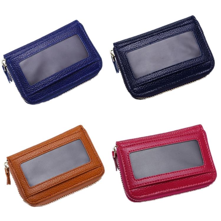 Multi Position Zipper Organ Card Holder Versatile Business Accessory - Green