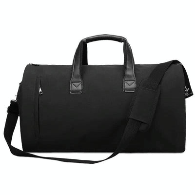 Shoe Compartment Travel Suit Bag - Compact & Organized - Black