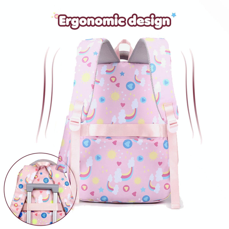 Kids Backpack Set with Lunch Bag & Pencil Case - 3 in 1 - Black