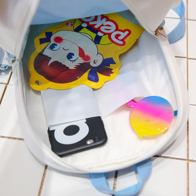 Mini Clear Kids Backpack with Bow - Perfect for School - Blue