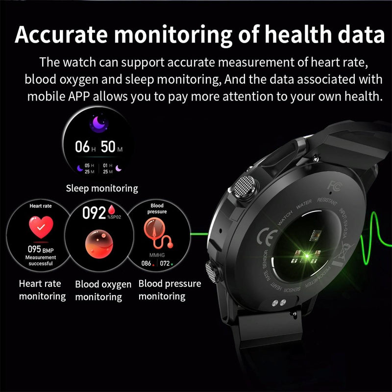 1.39 Inch Colour Screen Smart Watch Support Heart Rate Monitoring / Blood Pressure Monitoring - Green