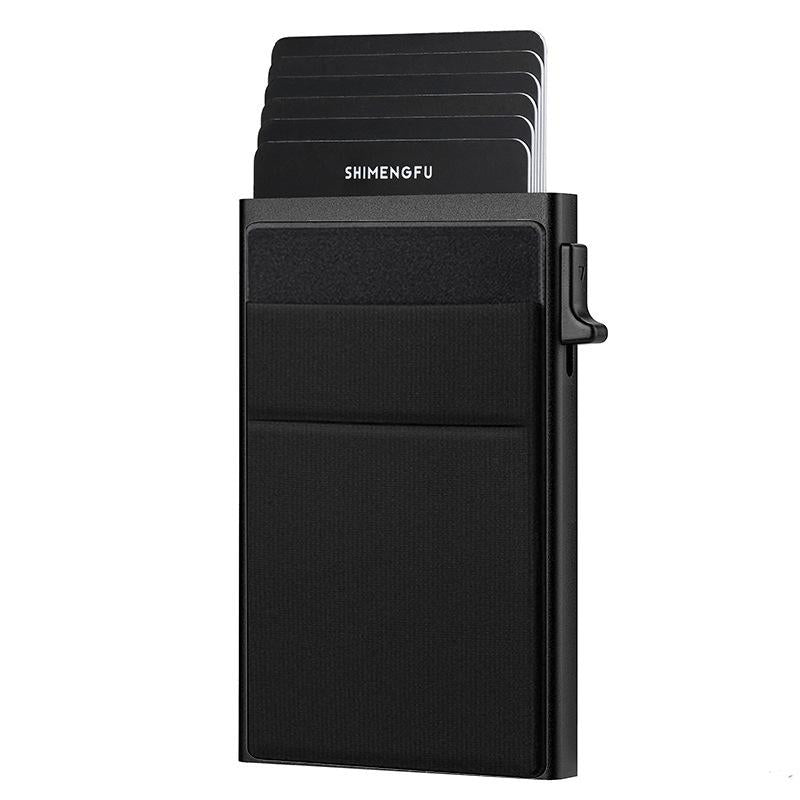 Men Slim Metal Rfid Blocking Wallet - Silver