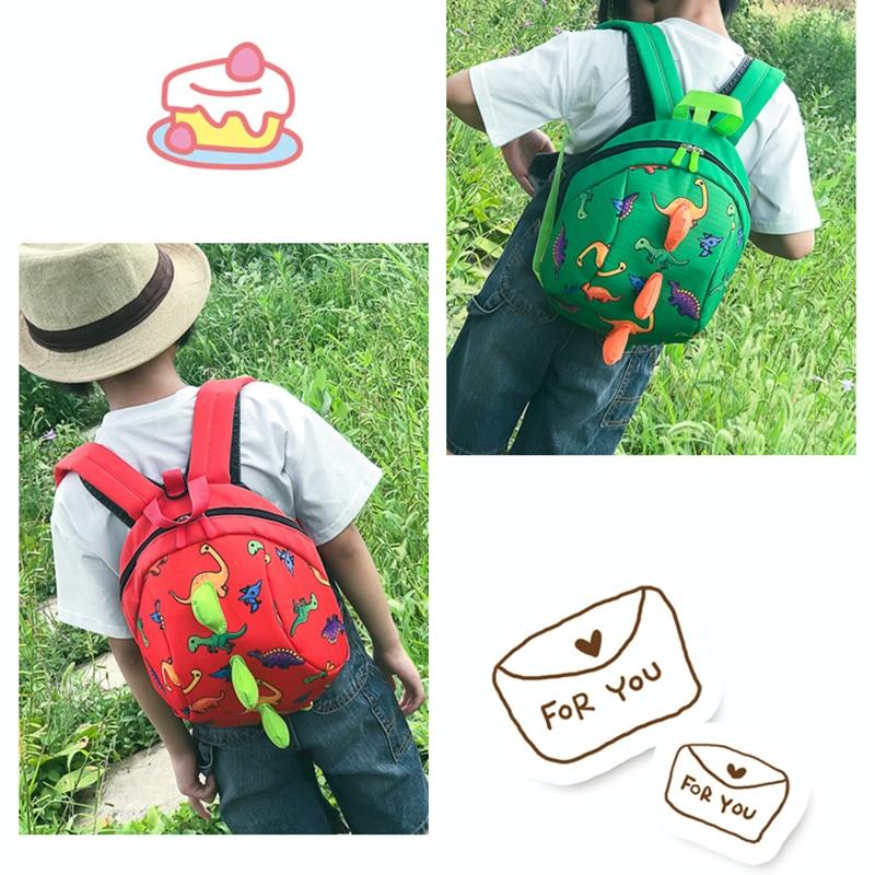 Durable Dinosaur Backpack for Kids - Lost Proof - Red
