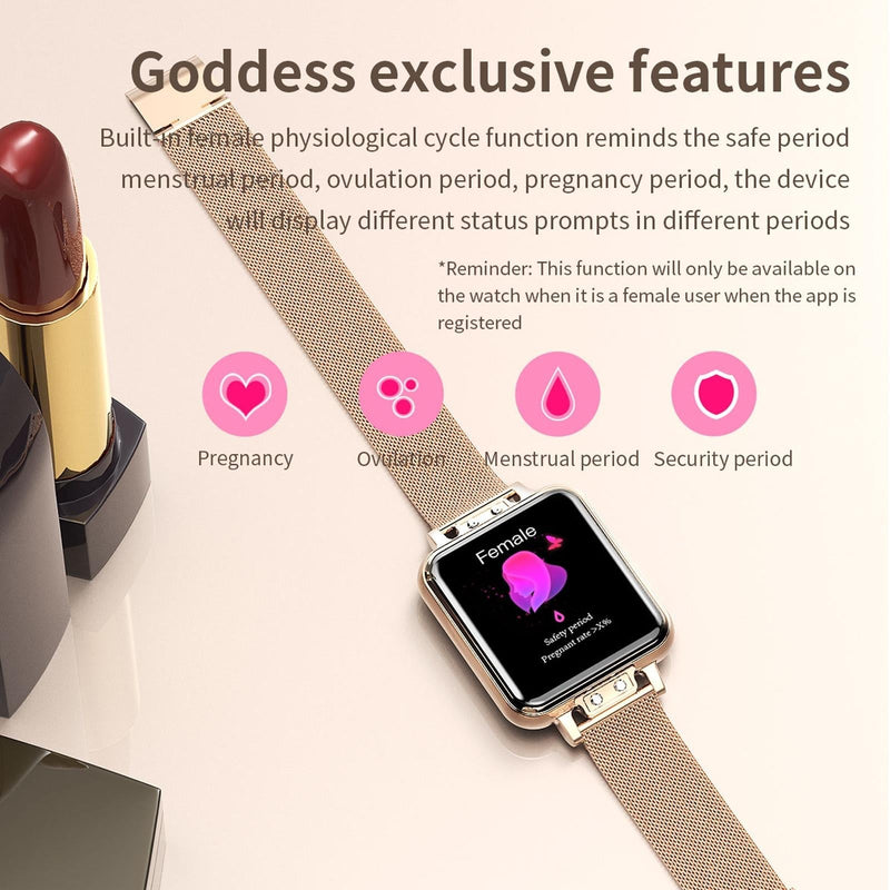 1.22 Inch Waterproof Smart Watch With Sleep & Heart Rate Monitor - Silver