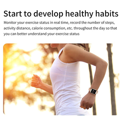 1.22 Inch Waterproof Smart Watch With Sleep & Heart Rate Monitor - Silver