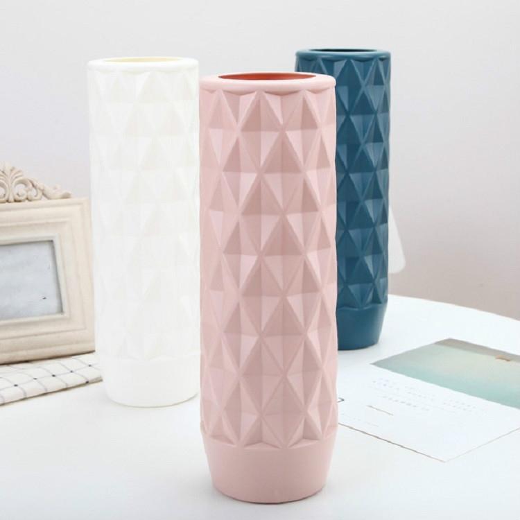 Creative Plastic Vase for Home Decoration - Flower Arrangement Container - Pink