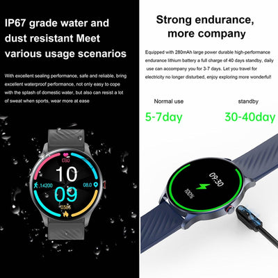 1.43 Inch Amoled Smart Watch With Bt Call & Health Tracking - Black