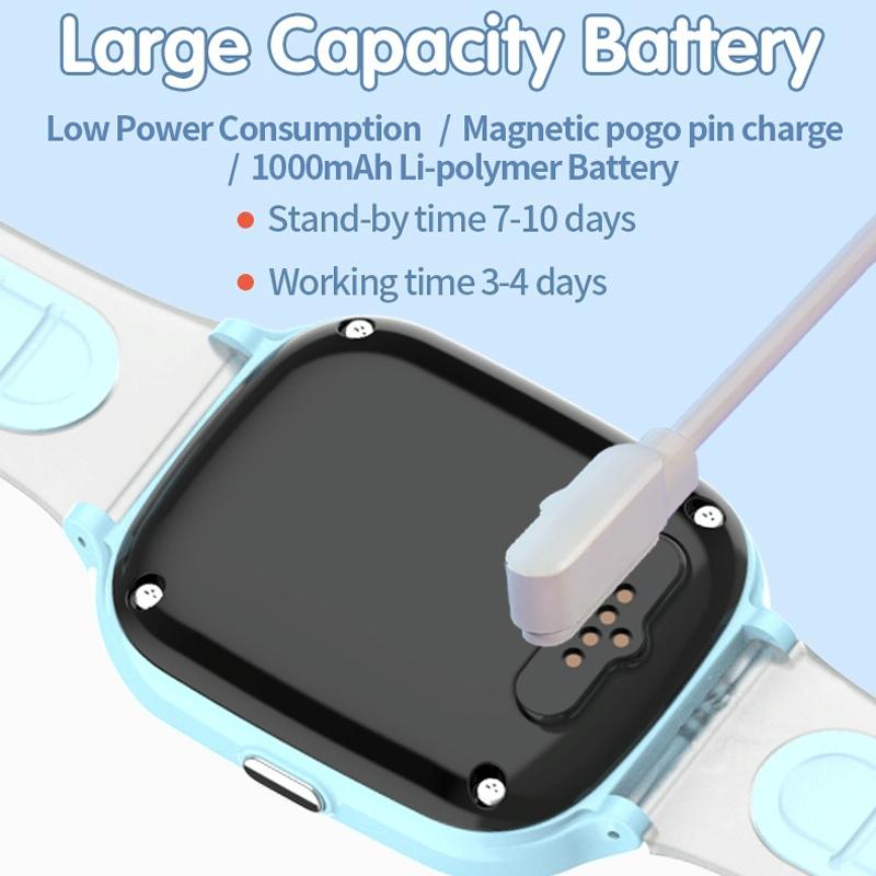 4G Kids Smart Phone Positioning Watch Ip67 Waterproof / Video / Voice Calling - Blue