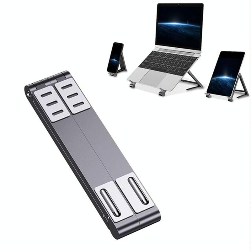 Foldable Metal Laptop Stand for Cooling and Ergonomic - Silver