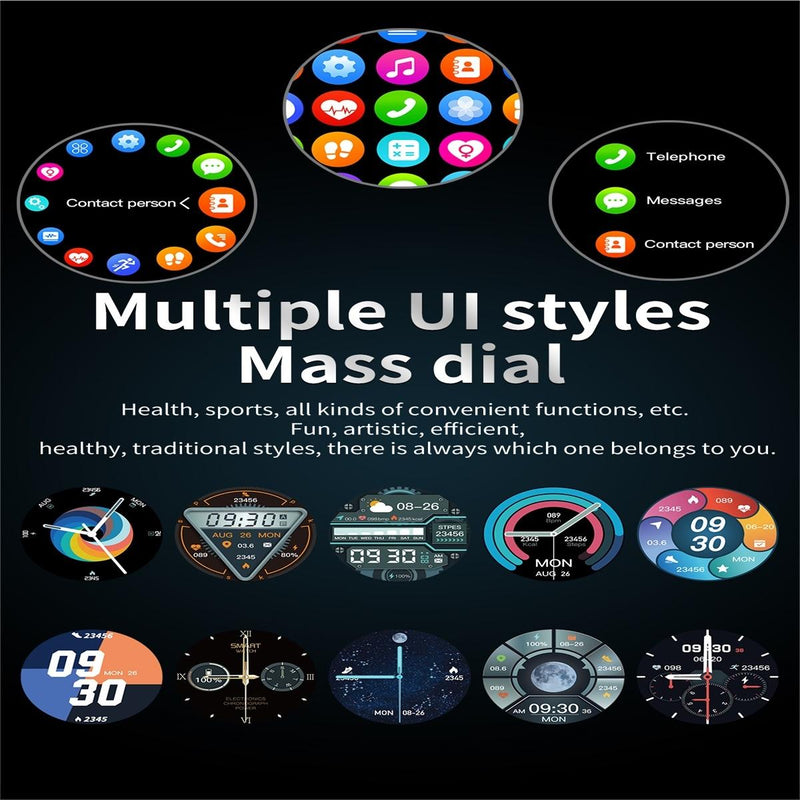 Smart Watch With Heart Rate And Blood Pressure Monitoring - Colour Screen - Silver