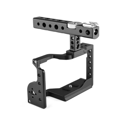 Video Camera Cage Stabilizer With Handle For Sony A6600 Black