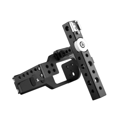 Video Camera Cage Stabilizer With Handle For Sony A6600 Black