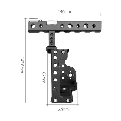 Video Camera Cage Stabilizer With Handle For Sony A6600 Black